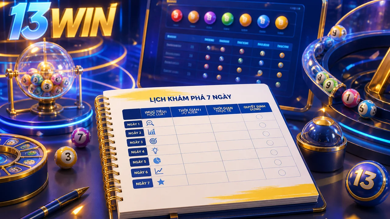 Lịch khám phá thể thức mới trên 13win có trách nhiệm: mẫu kế hoạch 7 ngày