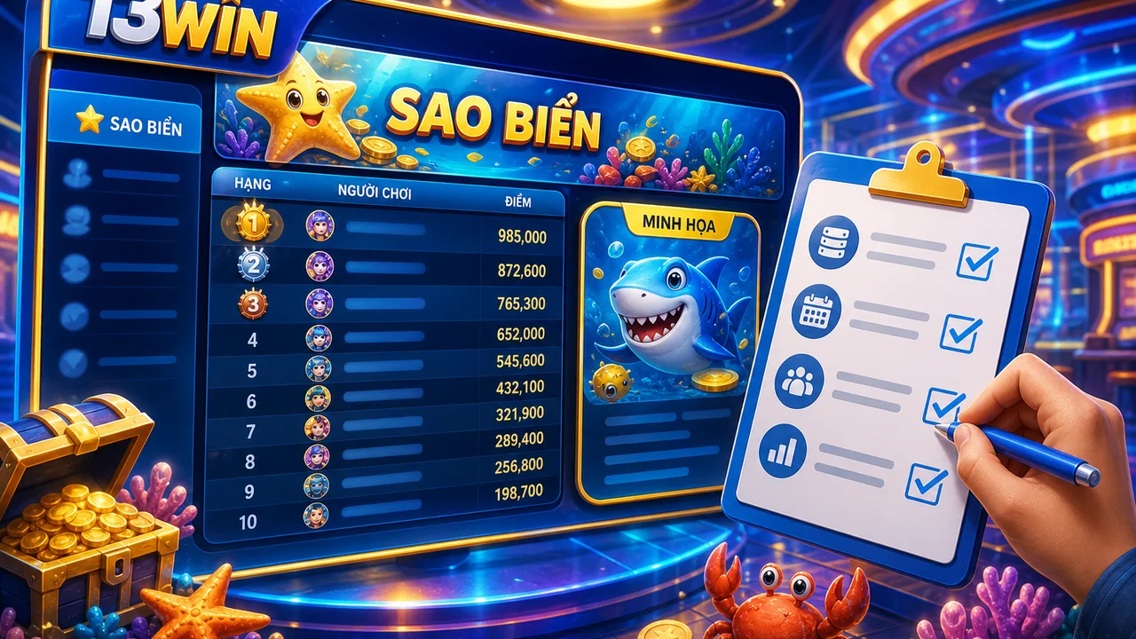 Đọc bảng xếp hạng và xu hướng trò chơi 13win mà không suy diễn kết quả